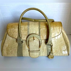 Brahmin snakeskin embossed leather purse